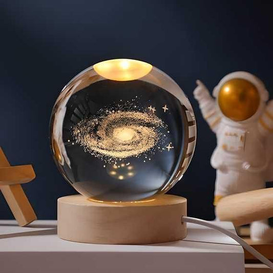 3d crystal lamp ball – led light-up glass sphere (assorted designs) | home decor & gift item🌟