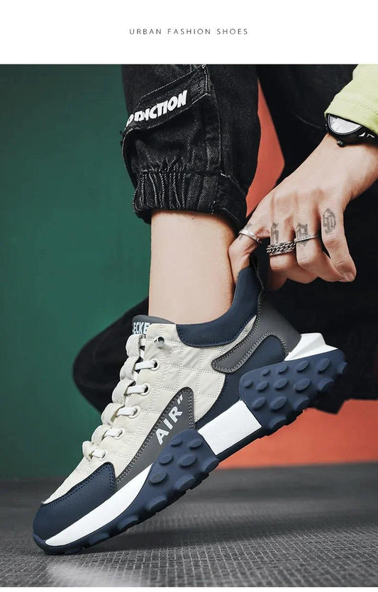 Men's Thick Base Casual Sneakers – Stylish & Comfortable Streetwear Shoes 👟🌟